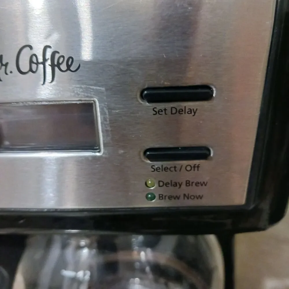 Mr.‎ Coffee Maker Stainless Steel 12-Cup Programmable w Clock Works Luxe